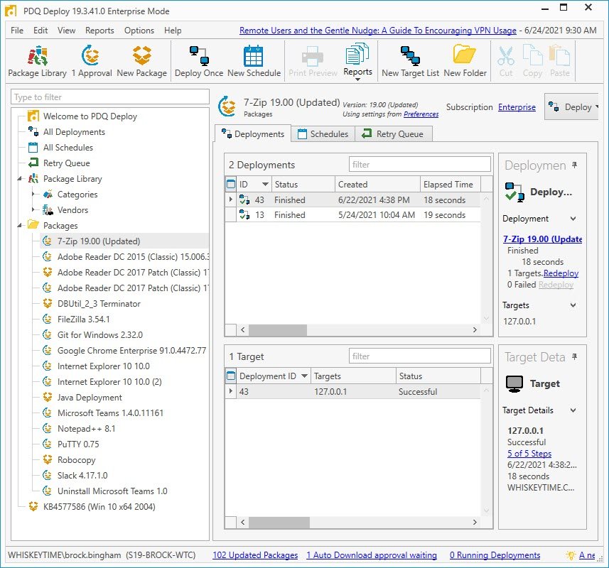 screenshot of PDQ Deploy & Inventory